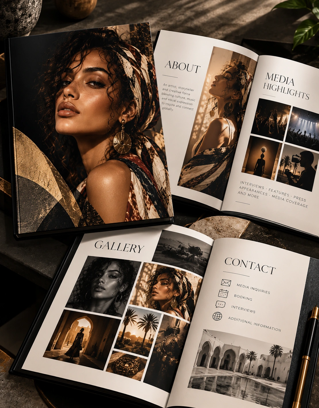 Artist press kit editorial presentation